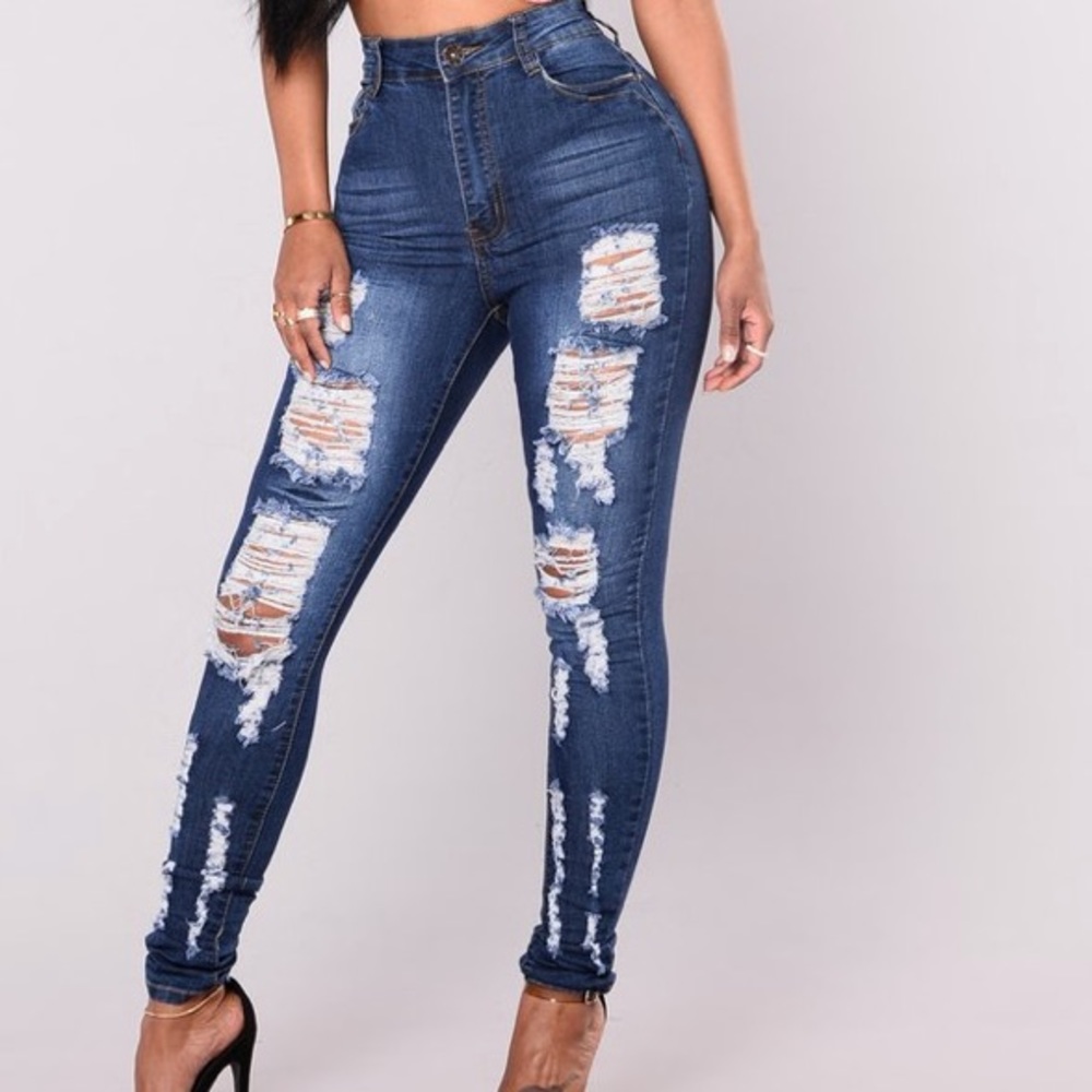 Distressed Ripped Jeans